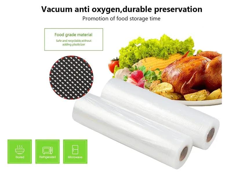 dealonline.co.nz dealonlinenz (2 Roll) 17*500cm Vacuum Sealer Bag Roll Vacuum Sealer Bag Roll 17x500 CM Two Pack