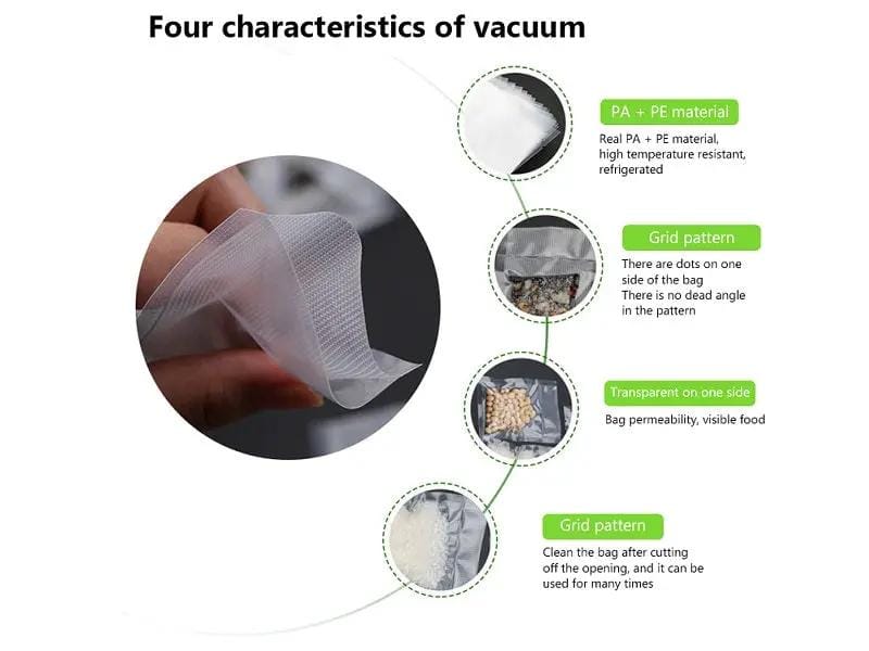 dealonline.co.nz dealonlinenz (2 Roll) 17*500cm Vacuum Sealer Bag Roll Vacuum Sealer Bag Roll 17x500 CM Two Pack