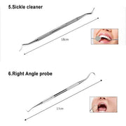 6PCS Dental Hygiene Tools Teeth Cleaning Kits Mirror Scraper Pick Scaler Tweezer – view 9