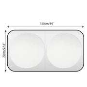 Large Silver Car Sunshade Foldable Double-Circle – view 6