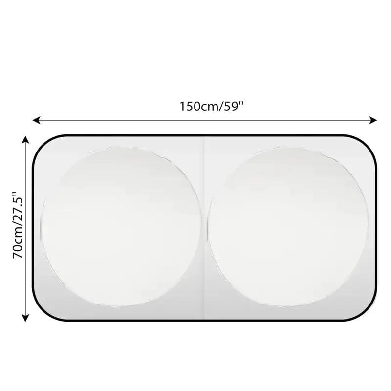 Large Silver Car Sunshade Foldable Double-Circle – view 6