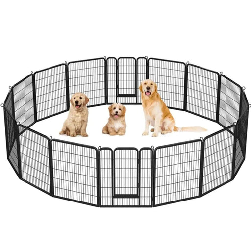 16 Panels Heavy Duty Pet Playpen Pet Exercise Barrier Fence – view 1