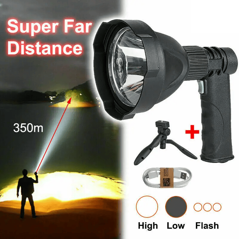 LED Handheld Spotlight Rechargeable Hunting Camping Flashlight – view 5