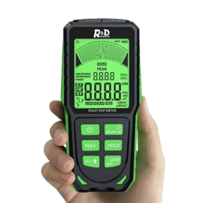 Habicare HBC EMF Tester Habicare RD637 3-in-1 EMF & RF Detector