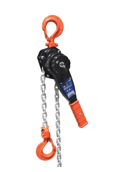 Elephant Chain Lever Hoist 3.2 Ton 1.5M Lift for Industrial Pros Made in Japan One Touch Free Spooling Auto Braking