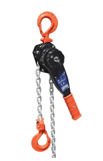 Elephant Chain Lever Hoist 6.3 Ton 1.5M Lift 9mm Chain Orange Hook For Industrial Pros