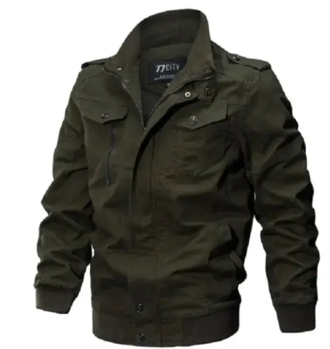 Tactical Flight Army Jacket - Military Bomber Jacket with Cotton Construction | Plus Size Available – view 44