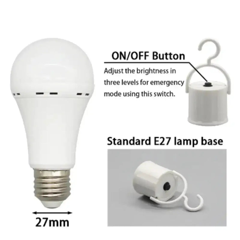 Habicare SS Emergency Light Bulb – Cool White, 1500mAh, 7W Emergency Light Bulb – Cool White, 1500mAh, 7W