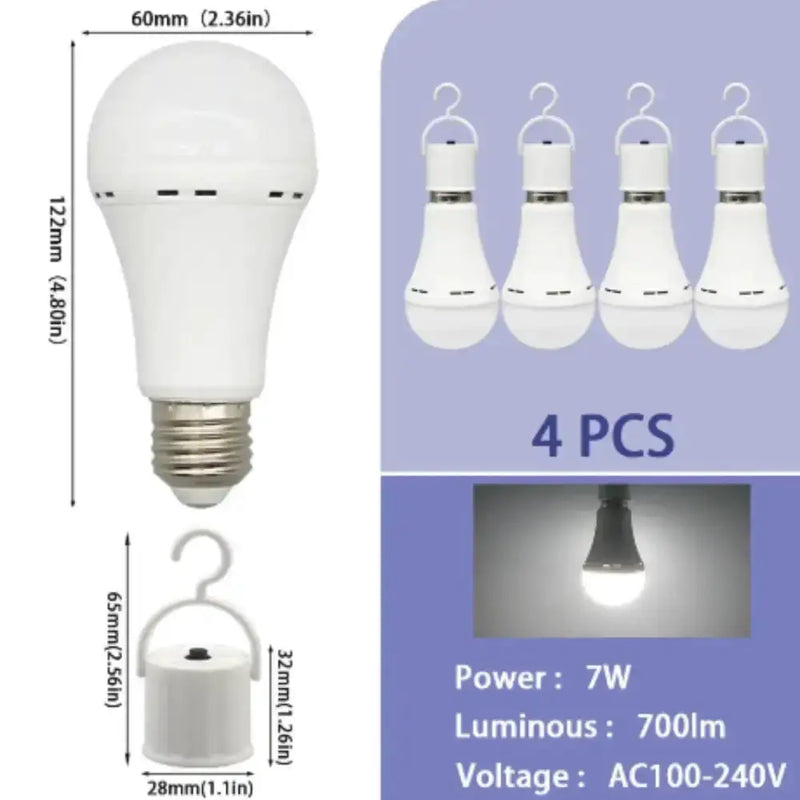 Habicare SS Emergency Light Bulb – Cool White, 1500mAh, 7W Emergency Light Bulb – Cool White, 1500mAh, 7W