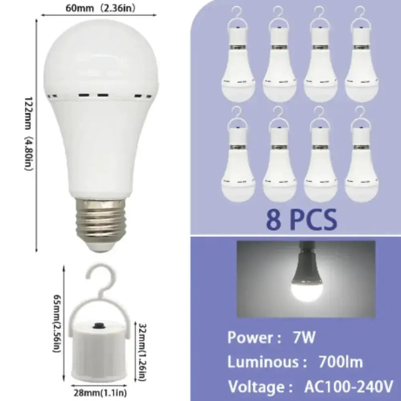 Habicare SS Emergency Light Bulb – Cool White, 1500mAh, 7W Emergency Light Bulb – Cool White, 1500mAh, 7W