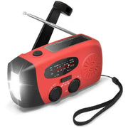 Emergency Solar Hand Crank Radio with Flashlight & Power Bank – view 2