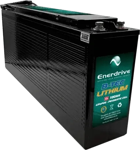 Enerdrive BTEC 100Ah 12V LiFePO4 Slim Case Battery For Deep Cycle Use With Wireless Monitoring – view 1