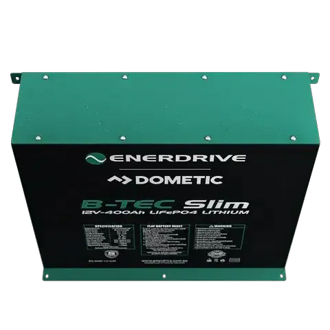 Enerdrive BTEC LiFePO4 Slimline 12V 400Ah Deep Cycle Battery in Compact Metal Case Off Grid Marine – view 1