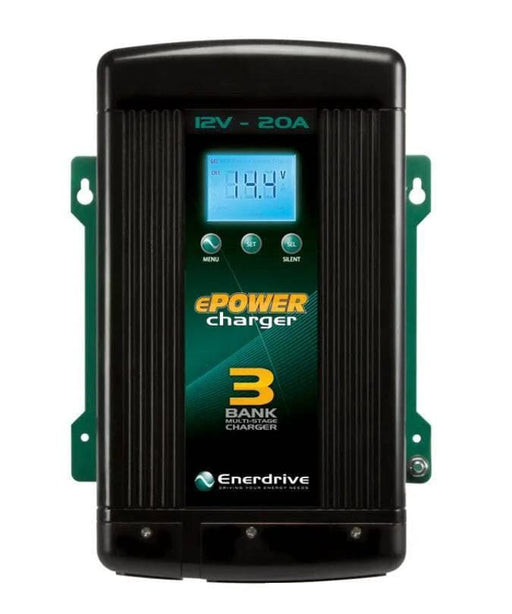 Enerdrive ePower 12V Battery Charger Smart Three Isolated Outputs For RV Boat Off Grid