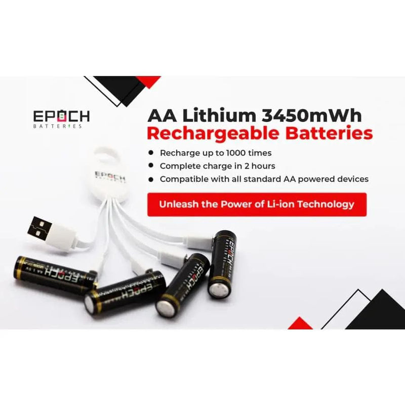 Epoch AA 1.5V 2300mAh USB Protected Li-ion Battery - 4 Pack – view 9