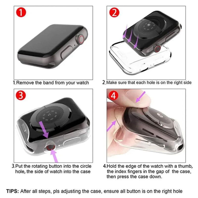 salelink.co.nz Unbranded Apple Watch Case Clear for Series 1/2/3 42mm Clear 42mm Apple Watch Case For Series 1 2 3