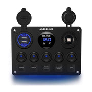 5 Gang ON-OFF Toggle Switch Control Panel 2 USB Charger 12V for Car – view 1