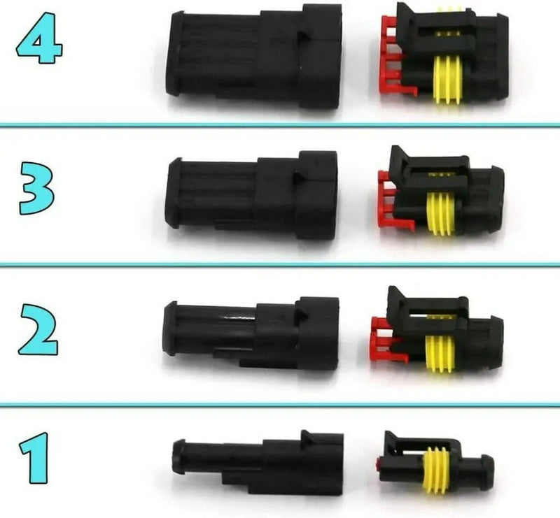 352pcs Waterproof Car Auto Electrical Wire Connector Plug 1-4 Pin Way Plug Kit – view 2
