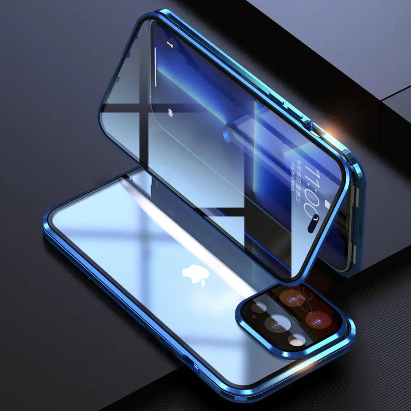 salelink.co.nz Unbranded iPhone 13 Pro Case Blue Magnetic Glass Case iPhone 13 Pro Screen Protector