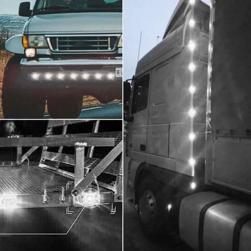 10PCS LED Side Marker White Lights Indicators Trailer Truck RV 12V 24V – view 2