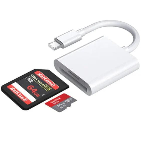 iPhone iPad Lightning to SD Card Reader Camera Adapter Phone Macbook – view 1