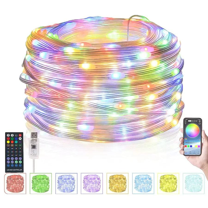 salelink.co.nz Unbranded 2M Smart LED String Lights RGBIC Strip 2M RGBIC Smart LED String Lights App Controlled