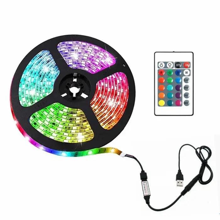 salelink.co.nz Unbranded 1M USB 60LED 5050 Strip Light Christmas TV Backlight 1M USB RGB LED TV Backlight Kit With IR Remote