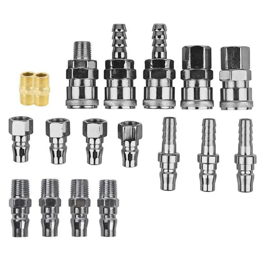 18pcs Air Hose Fittings Nitto Type Male Coupler Compressor Couplings Air Tools – view 1