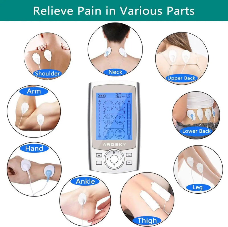 TENS Machine with 24 Massage Modes & 10 Pads – view 6