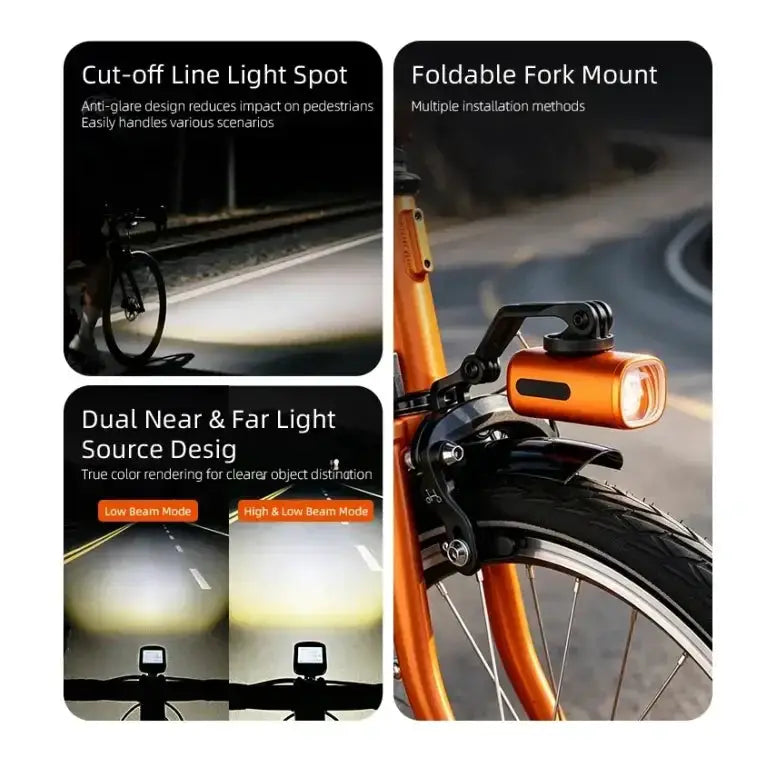 Habicare 1300-Lumen Aluminum Waterproof Bicycle Headlight 1300-Lumen Aluminum Waterproof Bicycle Headlight