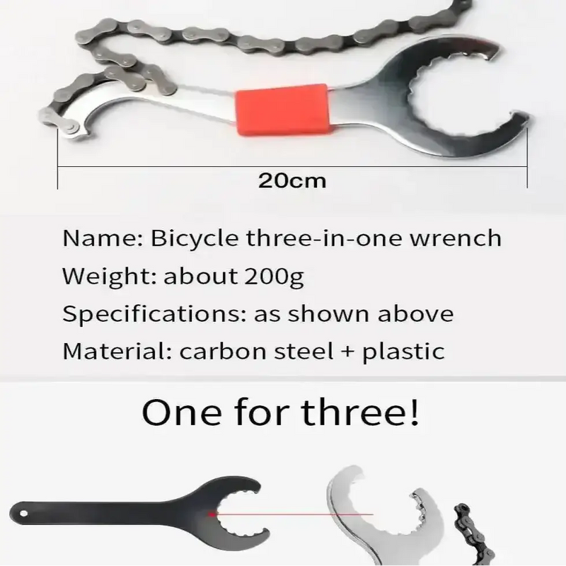 Habicare Bicycle Chain Whip & Bottom Bracket Wrench Bicycle Chain Whip & Bottom Bracket Wrench