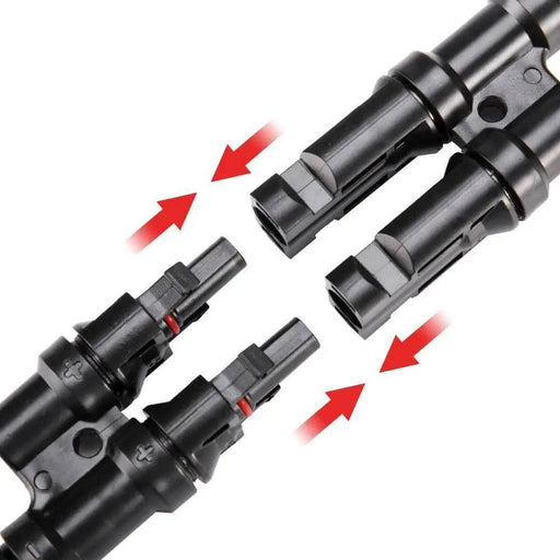2 To 1 T Branch Cable Connectors PV Solar Panel Connector Male and Female – view 2
