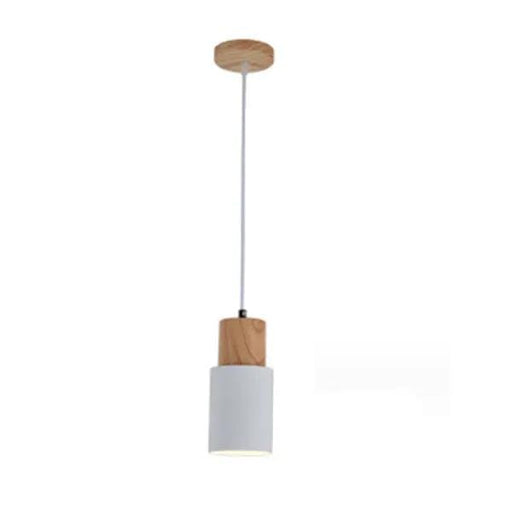 White Metal Lampshade Simple Pendant Hanging Light Lamp – view 1