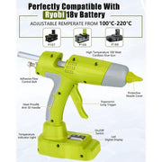 Cordless Hot Glue Gun Compatible with Ryobi 18V Battery – view 3