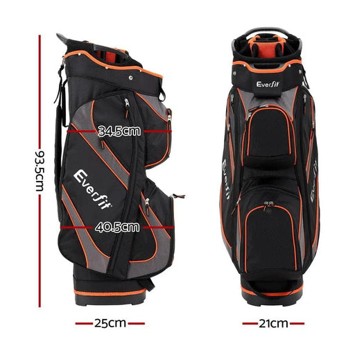 Everfit 14 Ways Dividers Golf Bag Stand Insulated Carry Bag Zippered Rain Cover – view 2