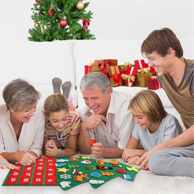 Felt Christmas Tree Christmas Advent Calendar Felt Tree Ornaments – view 3