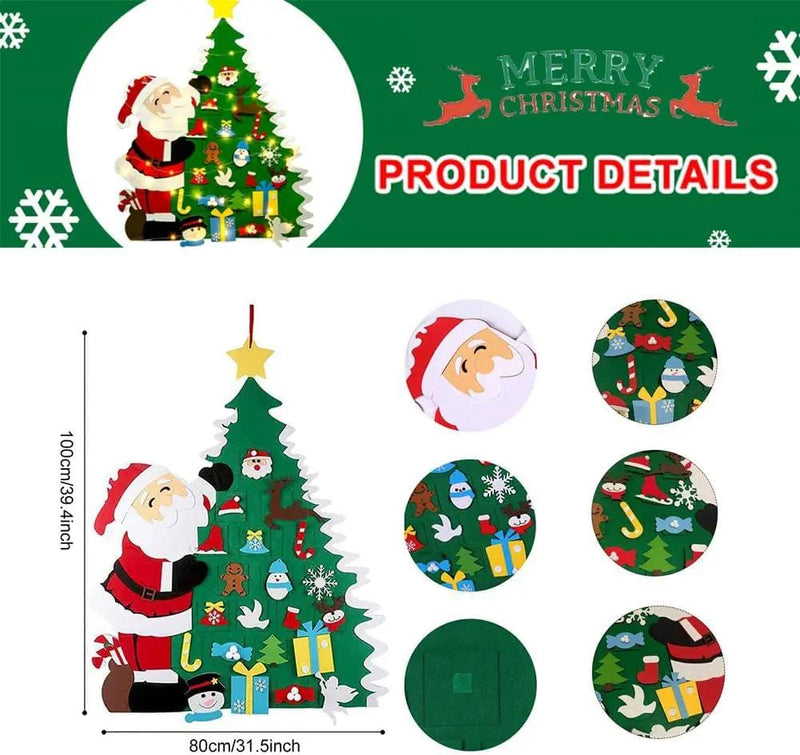 DIY Felt Christmas Tree with 21 Pcs Detachable Christmas Ornaments – view 5