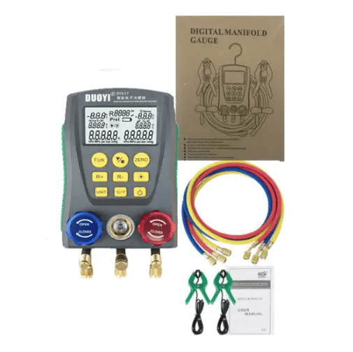 salelink.co.nz Unbranded Digital Manifold Air Pressure Gauge Set Digital Manifold Air Pressure Gauge Set | Action Outdoors NZ