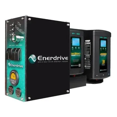 Enerdrive Traveller System Left Mount With 40A Charger DC to DC EPRO Monitor