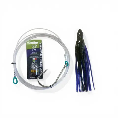 Sea Harvester Tackle HOOKS Broadbill Rig 12/0 J Hook Twin Pack Sea Harvester Swordfish Rig 12O LED Twin Pack