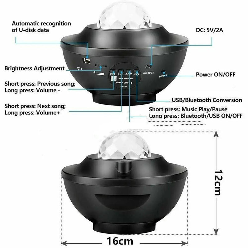 LED Galaxy Starry Night Light Galaxy Projector Light – view 5