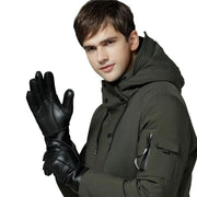 Men's Sheepskin Leather Gloves — Warm Lined | Black, Blue, Khaki & Yellow – view 4