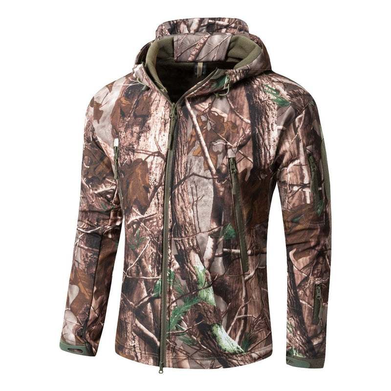 Mead's Supply & Equipment Outfitters limited Men's Outdoor Clothing Men's Plus Size Softshell Jacket Camouflage Windproof Outdoor Coat Men's Plus Size Camouflage Softshell Jacket Windproof