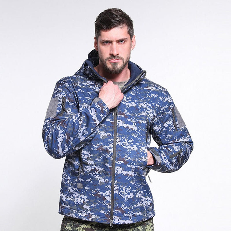 Mead's Supply & Equipment Outfitters limited Men's Outdoor Clothing Men's Plus Size Softshell Jacket Camouflage Windproof Outdoor Coat Men's Plus Size Camouflage Softshell Jacket Windproof