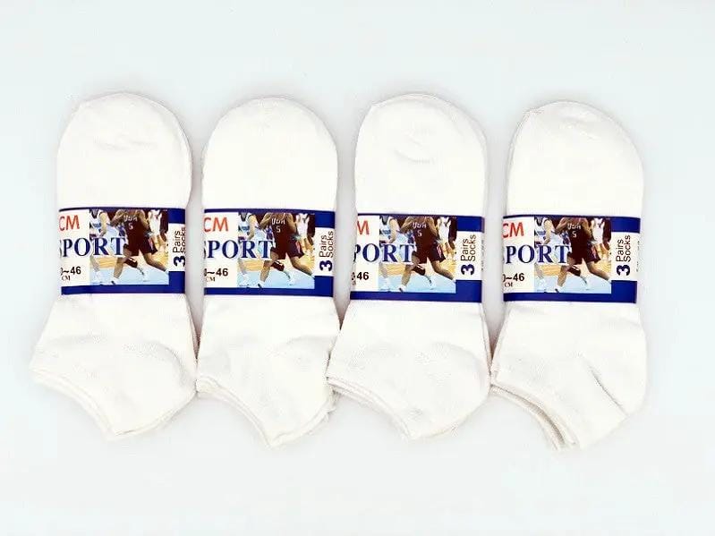 dealonline.co.nz dealonlinenz (60 Pairs) Thin Ankle Socks - WHITE - M7-11/ W8-12 CM 60 Pairs Thin White Ankle Socks Unisex