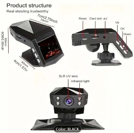 salelink.co.nz Unbranded 1296P Full HD 170° Wide Angle Dash Cam 1296P Full HD 170° Wide Angle Dash Cam | Action Outdoors NZ