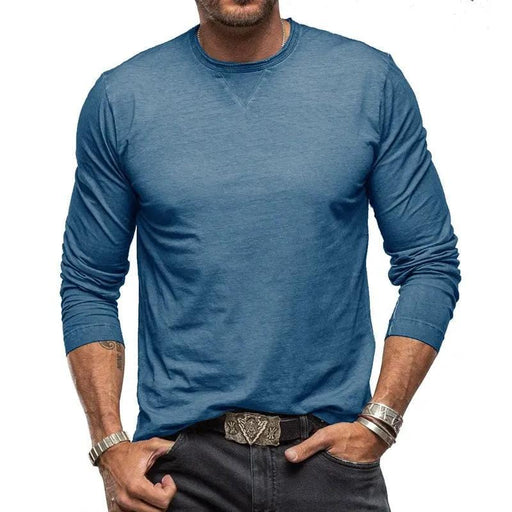 Men's Long Sleeve Cotton T-Shirt - Soft Combed Crew Neck | Casual Everyday Wear – view 2