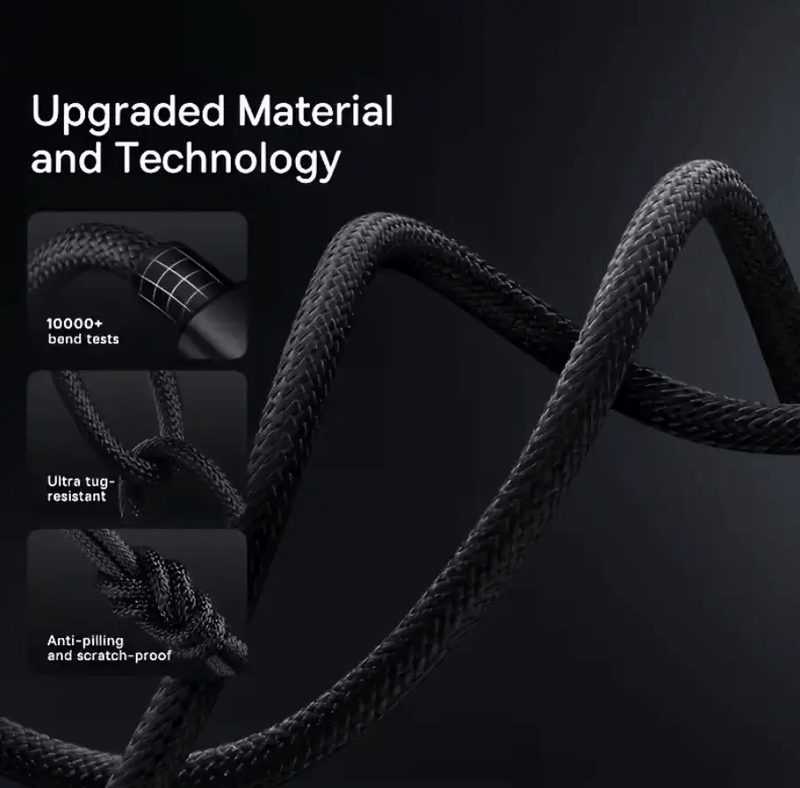 techplus Micro USB Nylon Braided Cable – Fast Charging & Data Sync Nylon Braided Micro USB Cable Fast Charging Data Sync