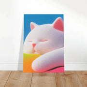 Blank Wall Print Shop Print Material Fluffy Cat Asleep Fluffy Cat Asleep