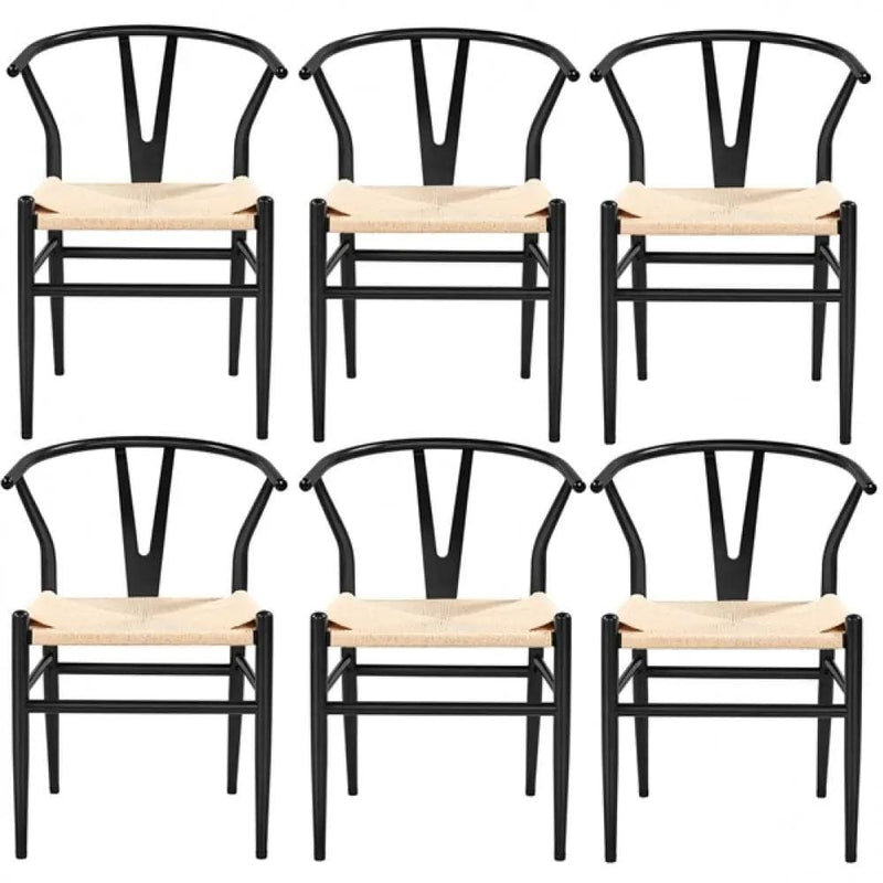 Yaheetech 6pcs Weave Dining Chairs 6pcs Weave Dining Chairs